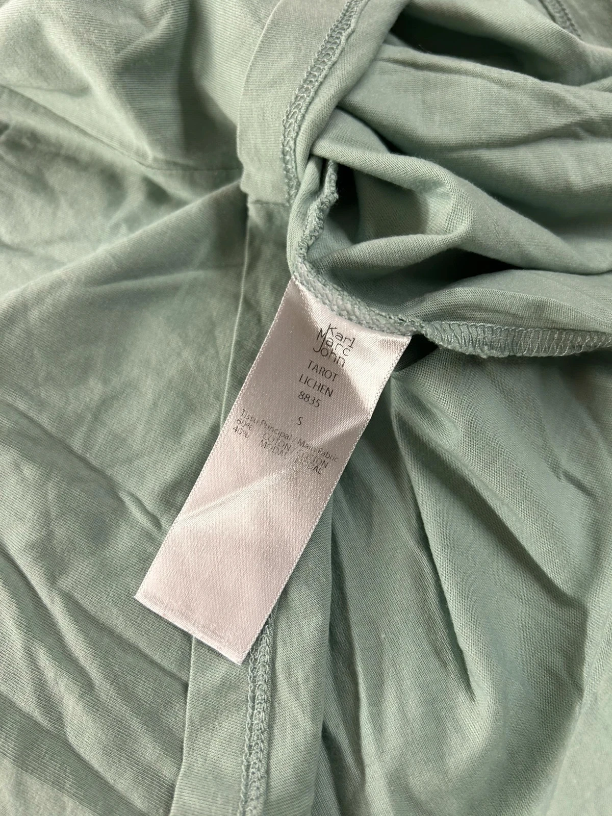 Groen bedrukt T-shirt Karl marc john stijl Y2K maat s – photo 9